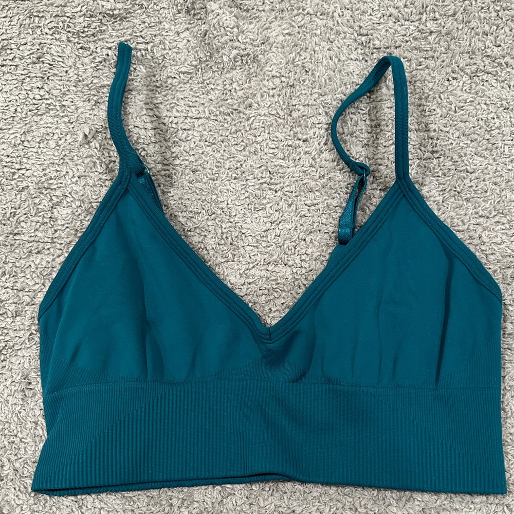 Teal Lulu sports bra